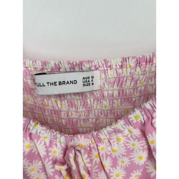 Faithfull the Brand Pink Floral Print Midi Dress Size Medium - Picture 3 of 6